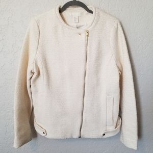 H&M Cream motorcycle type blazer